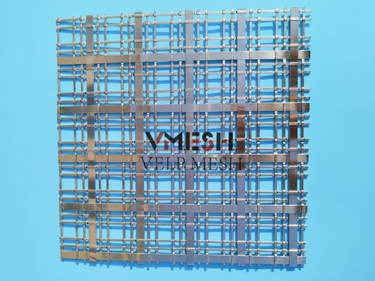 Brass Color Aluminum Stainless Steel Crimped Woven Decorative Metal Wire Mesh for Wall Facade Cladding