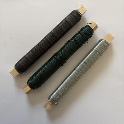 Floral Bind Wire DIY Wrapping Florist Wire for Flower Bouquets Dark Green Black