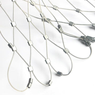 SS304 Ferrule Diamond Flexible Inox Stainless Steel Wire Cable Net Rope Mesh