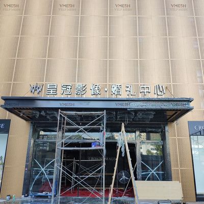 Powłoka powlekana aluminiowa blacha perforowa ze stali nierdzewnej do fasady architektonicznej