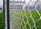 Diamentowe powlekane PCV / ocynkowane ogrodzenie z siatki drucianej na boisko sportowe