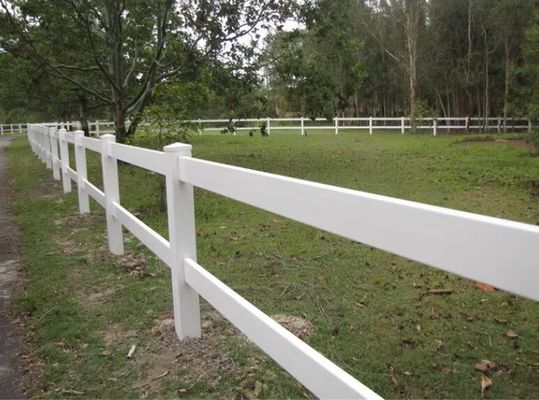 Ogrodzenie z winylu bydła 2 szyby 3 szyby łatwe do montażu DIY PVC Ranch Rail