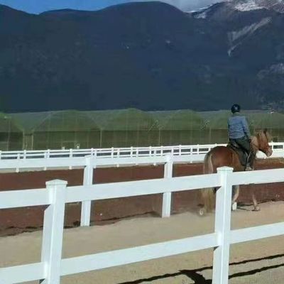 Stabilny Biały Czarny Kolor PVC Ogrodzenie kolejowe Ranch Paddock Ogrodzenie konne