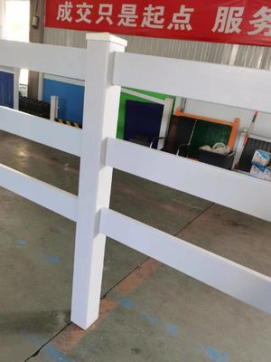 Ogrodzenie dla koni z PCW winylu, 3 przęsła, 1,5m, białe, ogrodzenie rolnicze