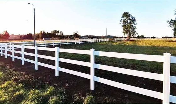 bydło winylu 3 szyby PVC 2 szyby koniu paddock farmy ogrodzenie post ranczo