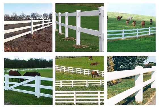 Pvc Panel Farm Ogrodzenie Ogrodzenie Ogrody Ogrodzenie Ogrody Nowy Prywatność Biały Winyl 2 Szyn Ogrodzenie