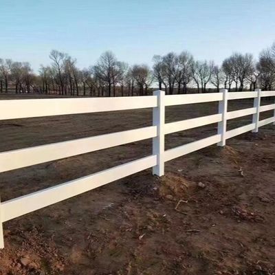Biały Kolor 2Rel 3Rel PVC Plastic Vinyl Farm Fence Ranch Fence