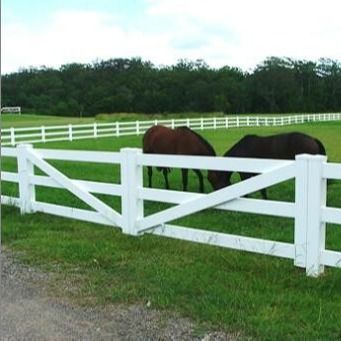 Biały Kolor 2Rel 3Rel PVC Plastic Vinyl Farm Fence Ranch Fence