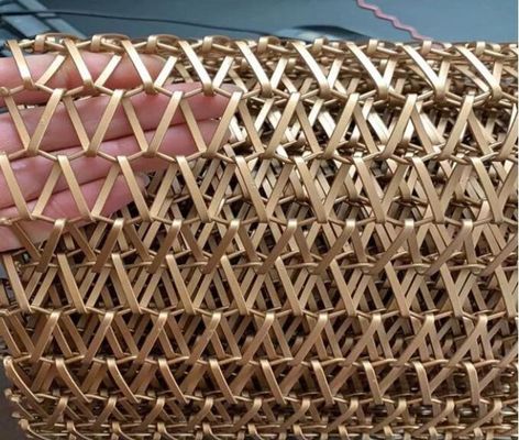 Kolorowa aluminiowa dekoracja architektoniczna tkana siateczkowa kurtyna do hotelu