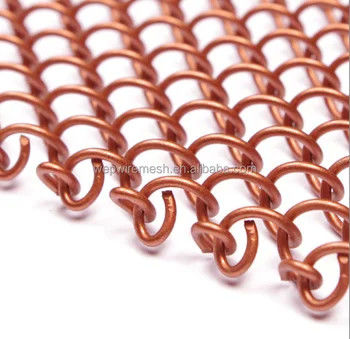 Dekoracyjny Aluminium Metalowa siatka zasłona łańcuch draperia tkanina kominek Wire Mesh Metal Coil Mesh Strop zasłona
