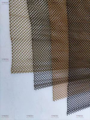 Bezpieczna metalowa kurtyna o średnicy 1,2 mm w złotym kolorze do siatki kominkowej