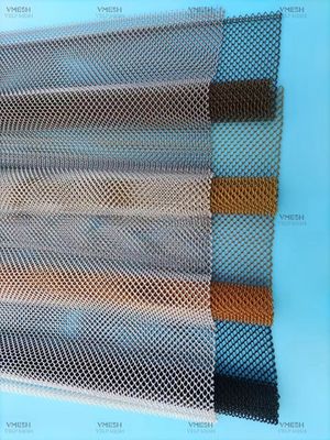 Heat Barrier Metal Chain Link Mesh Curtain Used For Fireplace Screen