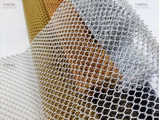 Dekoracyjna draperia z siatki ze stopu aluminium Hotelowa metalowa draperia z łańcuszkiem Zasłona z siatki