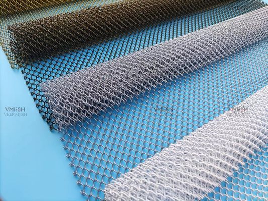 Aluminiowe zasłony z siatki drucianej z cewką kaskadową do podziału przestrzeni