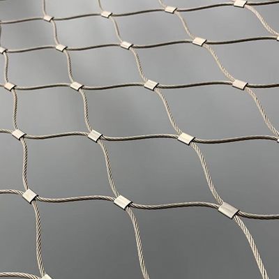 SS304 Ferrule Diamond Flexible Inox Stainless Steel Wire Cable Net Rope Mesh