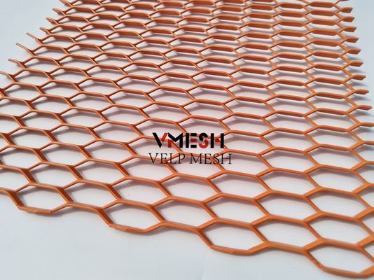PVDF Aluminiowe rozszerzone siatki metalowe 5,5 mm 6,0 mm Okładziny ścienne wentylowane fasady