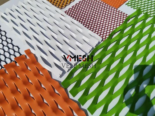 PVDF Aluminium Facade Mesh Build Metal Expanded Plate Zewnętrzne pokrycie