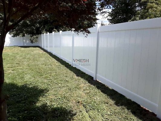 Ciężki ogrodzenie 6 * 8 stóp Pvc Ogrodzenie prywatności Biały kolor