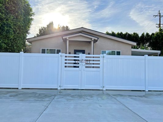Solid Panel Plastic Garden Pool House Villa Picket 8 Ogrodzenie winylowe