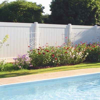 Outdoor 6 Ft White Pvc Privacy Fence Panels Easily Assembled