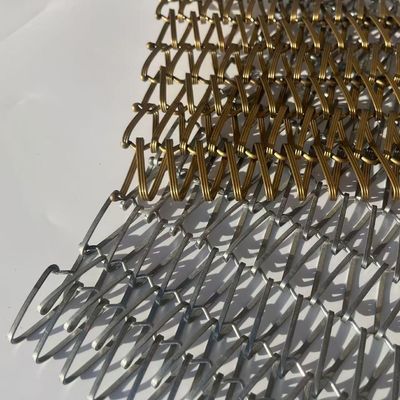Stal nierdzewna 304 / 316 Woven Metal Mesh Architectural Mesh Screen