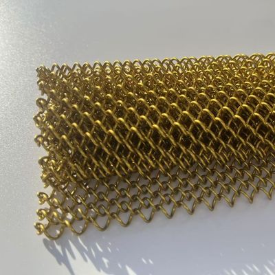 Kolorowa powierzchniowa aluminiowa tkanina łańcucha łącza zasłonięcia siatki