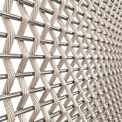 Siatka ze stali nierdzewnej Architektoniczna siatka tkana druciana do fasady okładziny
