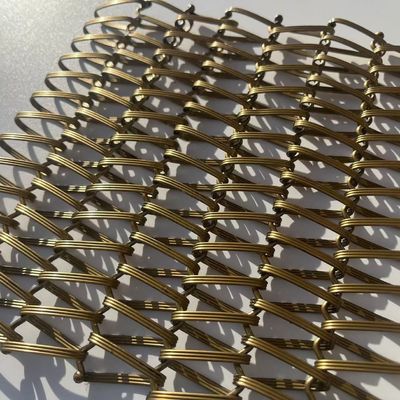 Dekoracyjna silna płaska siatka metalowa z tkaniny architektoniczna siatka z drutu ze stali nierdzewnej