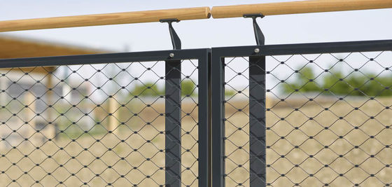 Włókno z stalowego kablego sieci dla architektury Diament elastyczny ekran Zoo Animal Enclosure Safe