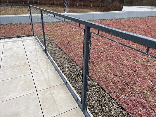 Elastyczna sieć liny ze stali nierdzewnej z diamentowym otworem, odporna na promieniowanie UV i 10-letnia gwarancja na ogrodzenie bezpieczeństwa