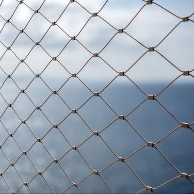 SS304/316 Flexible Wire Diamond Hole Cable Hand-Woven Net Zoo Fence