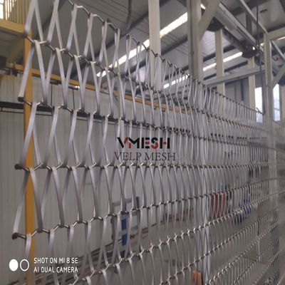 Przenośnik architektoniczny pasek ze stali nierdzewnej 316 tkanin metalowy spiralny siatka dekoracyjna