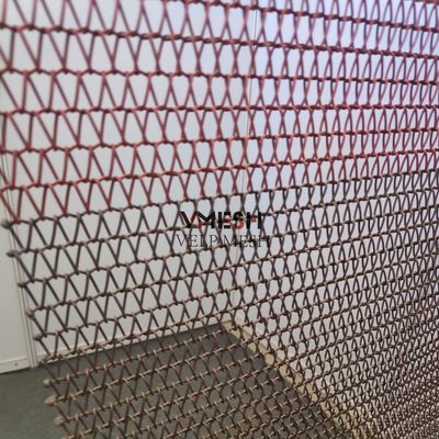 Przenośnik architektoniczny pasek ze stali nierdzewnej 316 tkanin metalowy spiralny siatka dekoracyjna