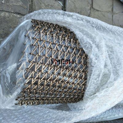 Powłoka proszkowa aluminiowa ze stali nierdzewnej zaciśniętą tkaninę z drutu dekoracyjne kratki z drutu