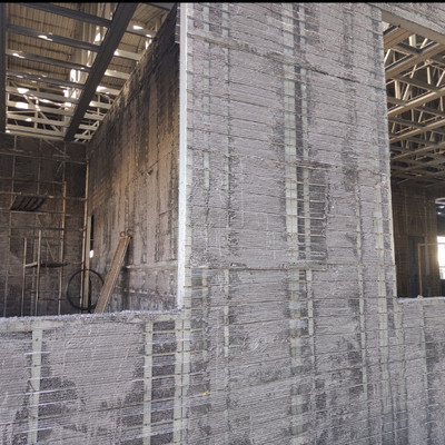 Łatwe szczelinowanie i mocowanie sieci antyryskowej Cement pouring formwork structure
