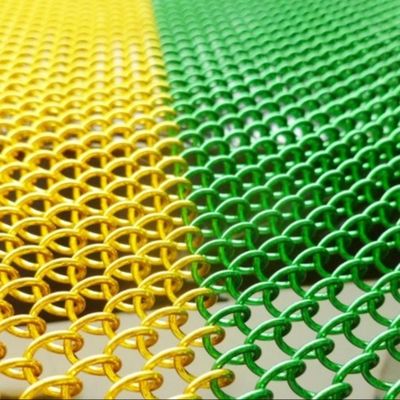 Projektowanie wnętrz Architektoniczna dekoracyjna siatka zasłonowa z łańcuszkiem używana w biurze / hotelu