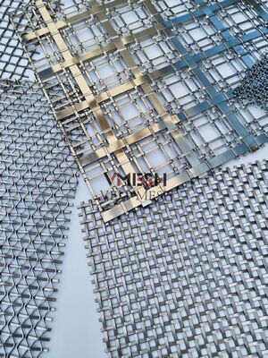 Dekoracyjny zestaw metalowy z metalowej siatki z kolei ze stali nierdzewnej