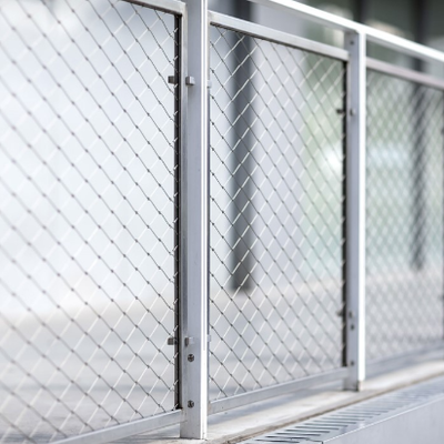 Flexible Stainless Steel Cable Mesh Diamond Opening 100*100 Rope Mesh Fence