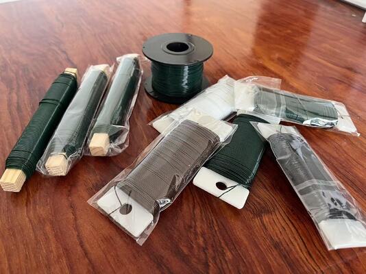 Floral Bind Wire DIY Wrapping Florist Wire for Flower Bouquets Dark Green Black
