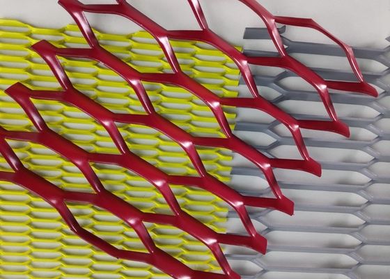 Zastosowane Powder Coating Aluminium Expanded Metal Mesh Strop ściany z fasadą