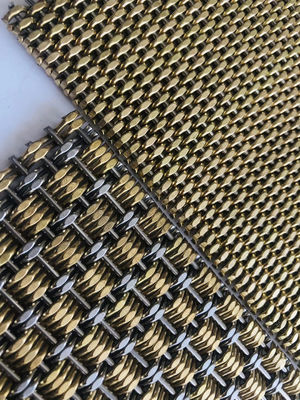 Włókno z stali nierdzewnej Dekoracyjne 1 mm Architektoniczne Metalowe Mesh Screen Woven Wire Mesh