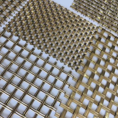 Antyczna mosiężna siatka zagniatana Ss 0,5 mm do dekoracji wnętrz