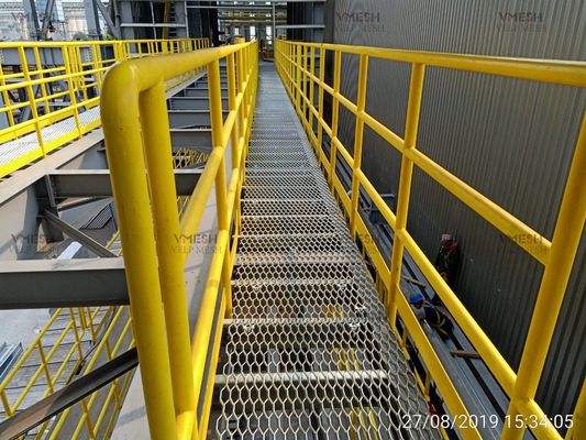 Heavy Duty Chodnik Sześciokątny otwór Siatka antypoślizgowa ze stali cięto-ciągnionej