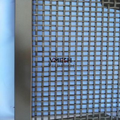 Wewnętrzne zewnętrzne antykorozyjne Cusomized otwór Deign zamek Crimp Woven Wire Safety Crimped Mesh Ogrodzenie balustrady