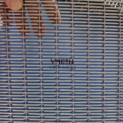 Architektoniczne płaskie tkaninę z siatki ze stali nierdzewnej dekoracyjne grille z drutu