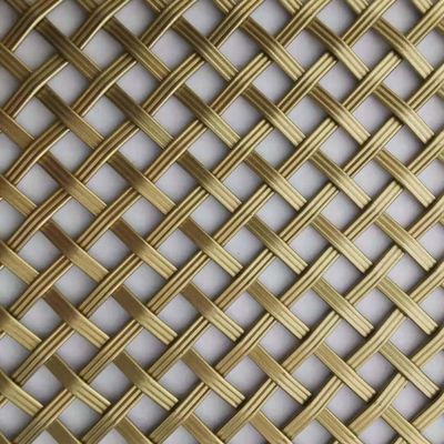 Wytrzymałe złote mosiądzowe kolorowe stalowe sieci włókiennicze z nierdzewnej stali architektonicznej
