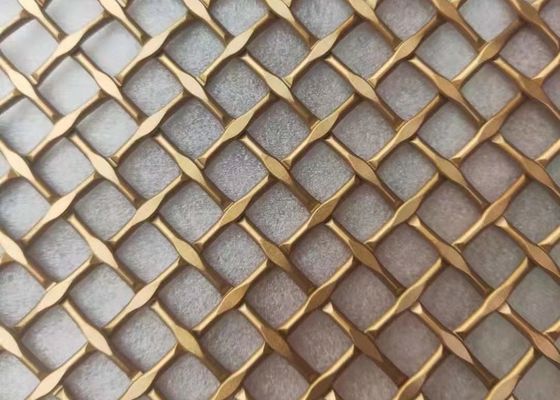 Blokada drutu 0,02-2,0 mm Zaciśnięta metalowa siatka architektoniczna Mosiądz Brązowy Velp