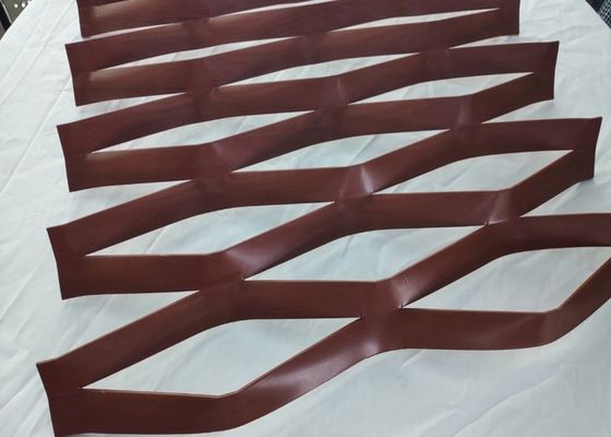 Akzonobel PVDF Rozszerzona siatka metalowa 5,5 mm 6,0 mm Okładziny ścienne Wentylowane elewacje