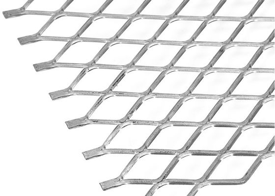 40 * 80 mm 34 * 80 mm Rombowe balustrady z siatki metalowej 4x8 Rozszerzona blacha stalowa