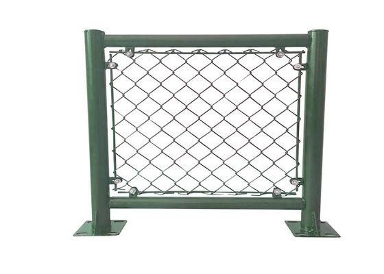 Zielony czarny 6 Ft Galwanizowane ogrodzenie z ogniwa łańcucha 2,0 mm 2,5 mm Ogrodzenie z drutu cyklonowego